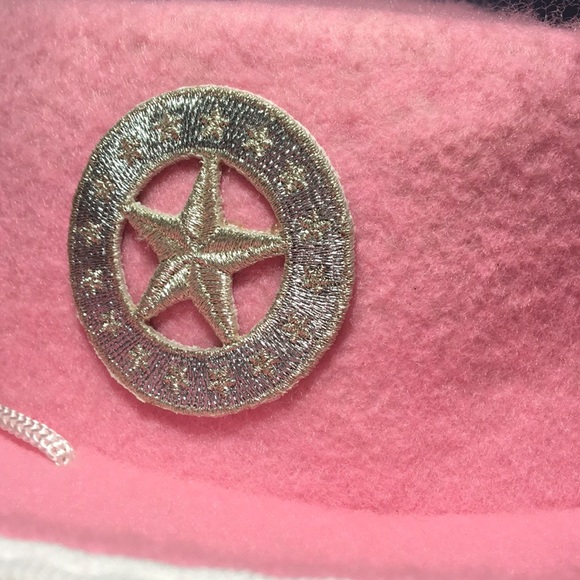 Girls pink felt cowgirl hat western 13” small Tweetsie style cap - Picture 4 of 11